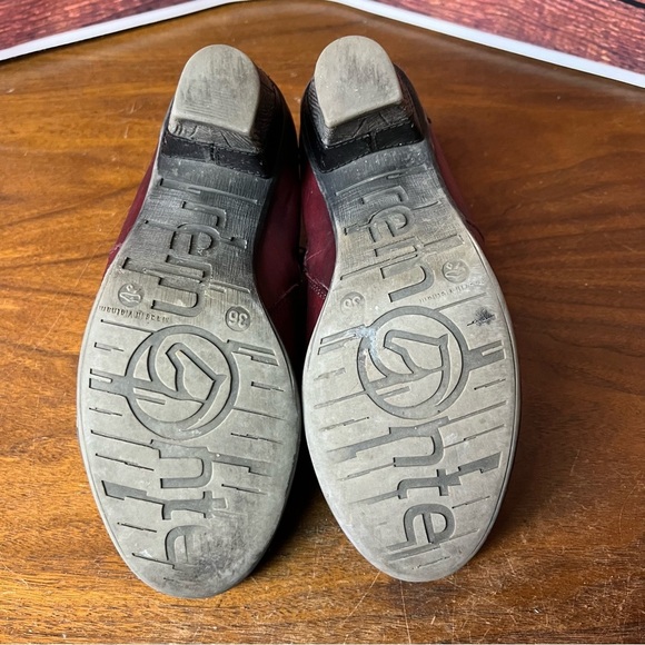 Remonte Cheyenne 87 Burgundy & Black Ankle Boots - Picture 13 of 16